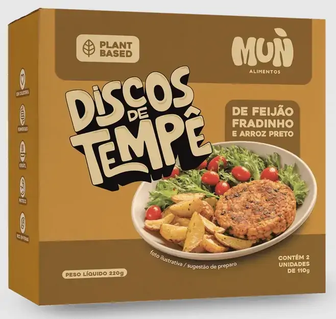 Disco Tempe Feijao Fradinho Arroz Negro Mun 220g