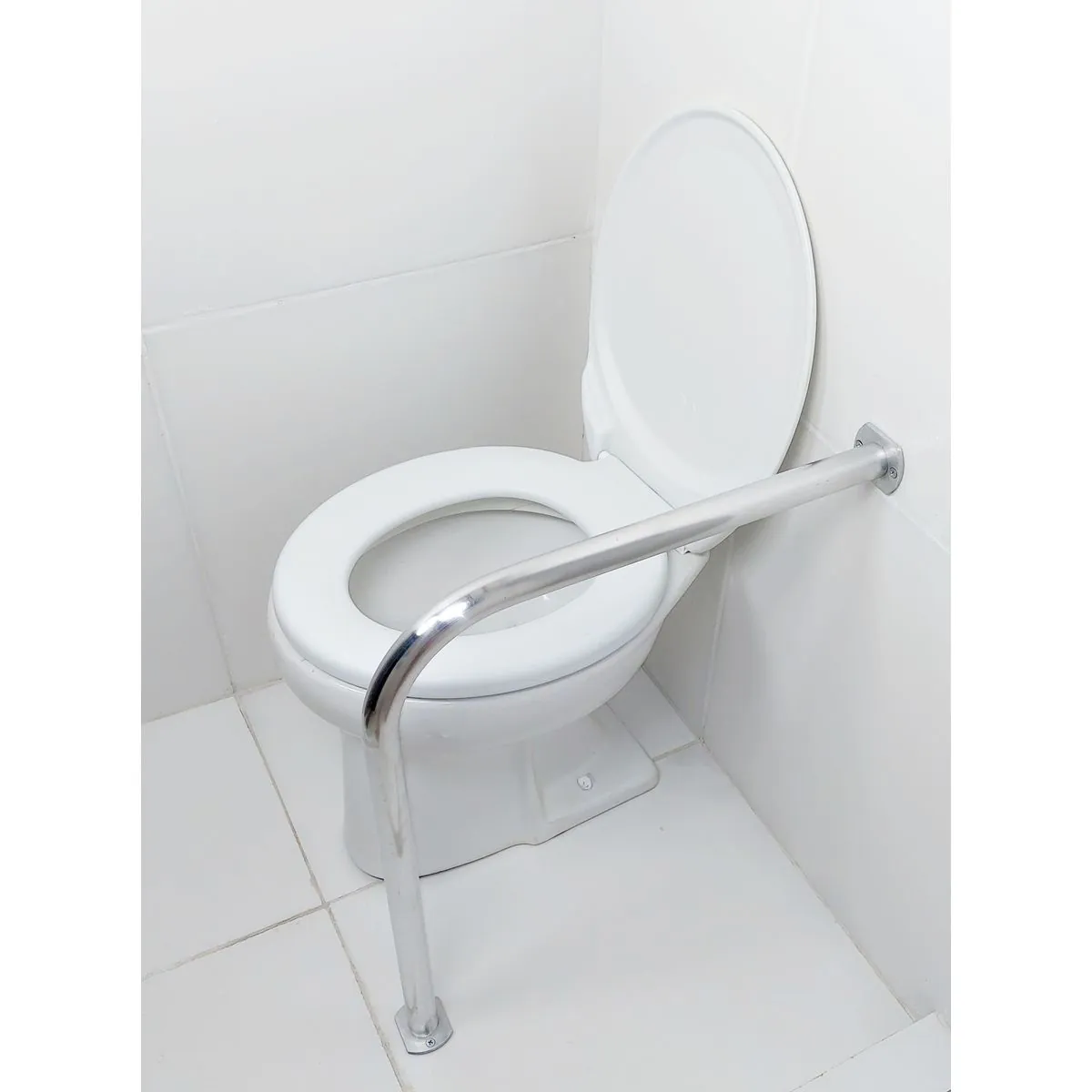 Barra De Apoio Para Vaso Sanitário 60x50 Corrimão L Em Alumínio