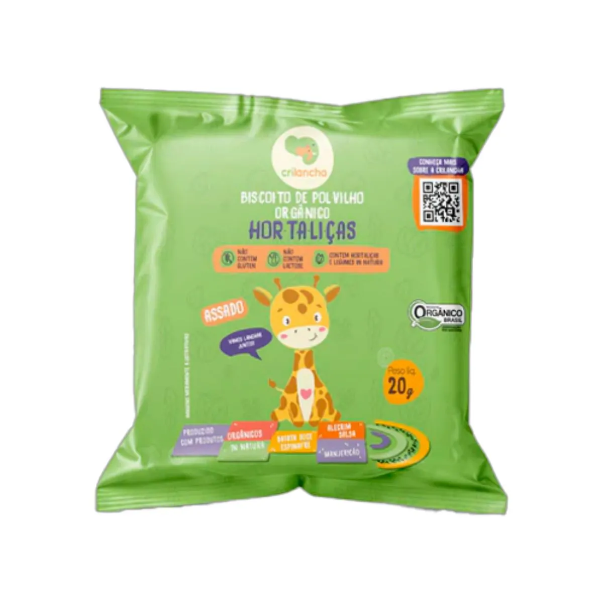 Biscoito de Polvilho Hortaliças Vegano Orgânico Crilancha 20g