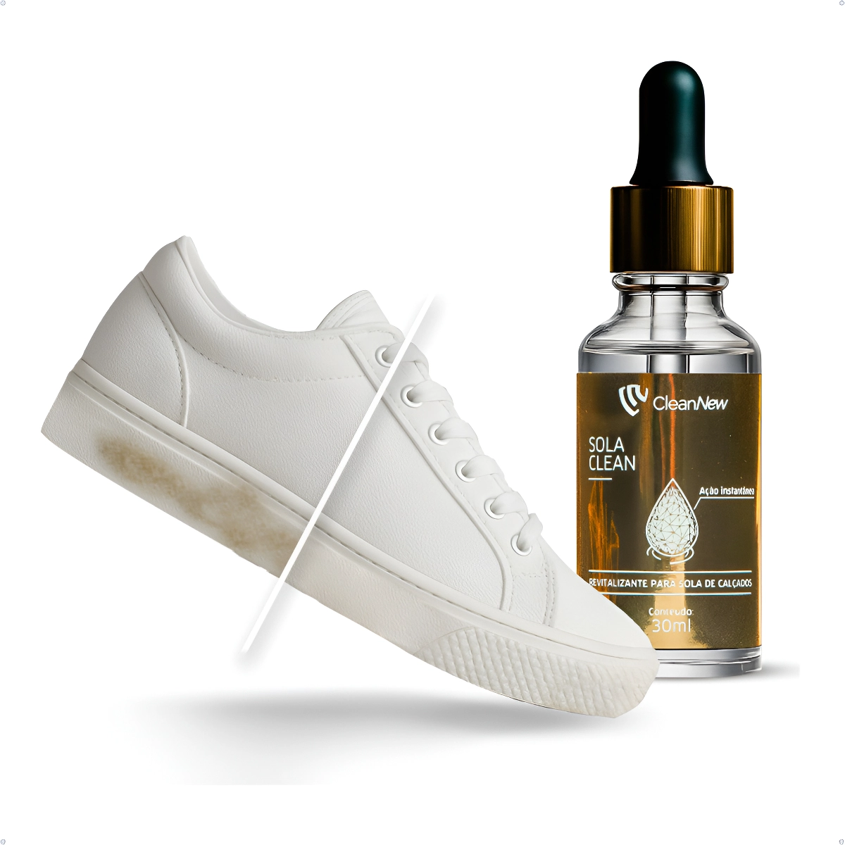 Sérum De Limpeza Sola Clean Tira Manchas De Solado De Tênis Sapatos Calçados Em Geral