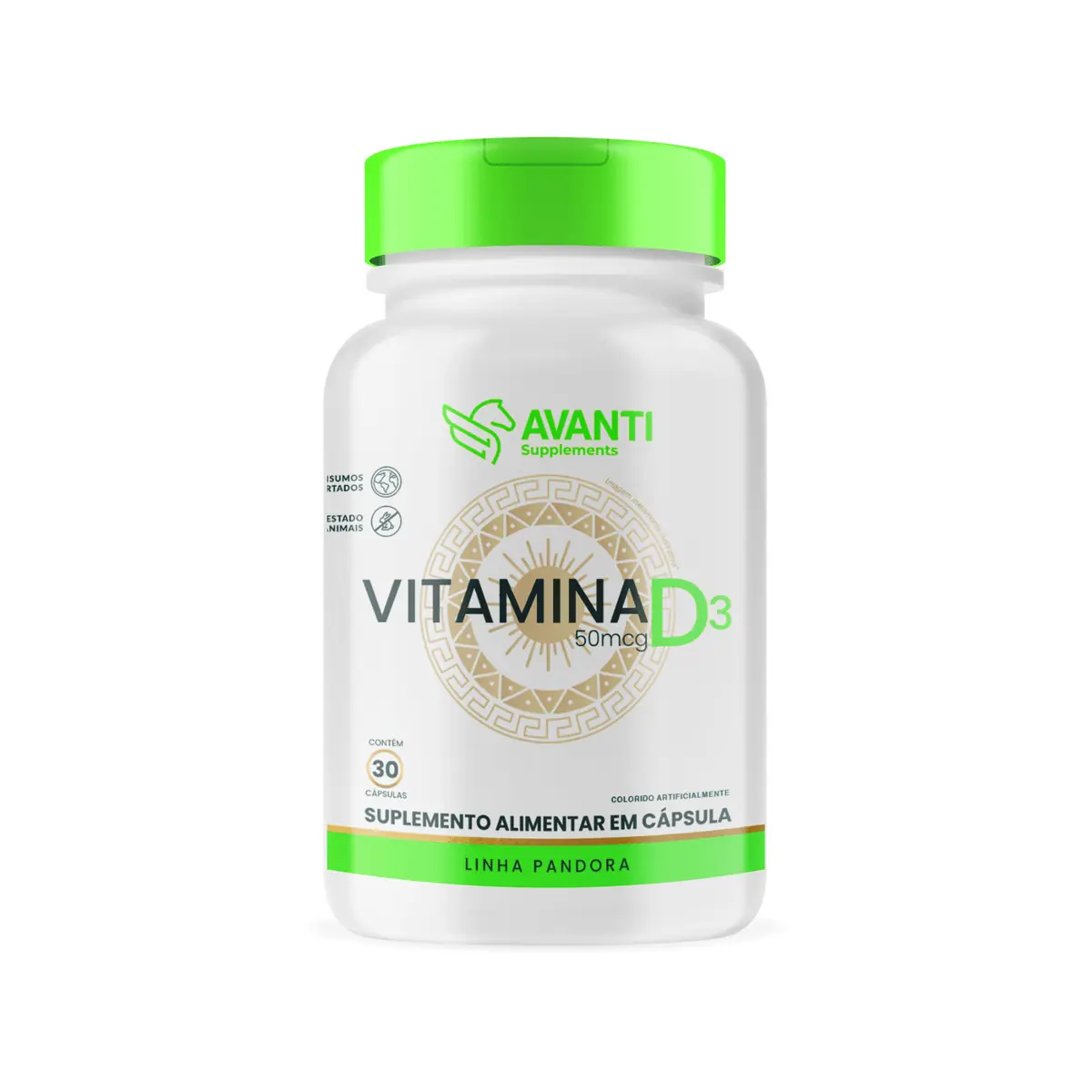 Vitamina D3 50mcg Suplemento Alimentar 30 Cápsulas Variação Sem Sabor