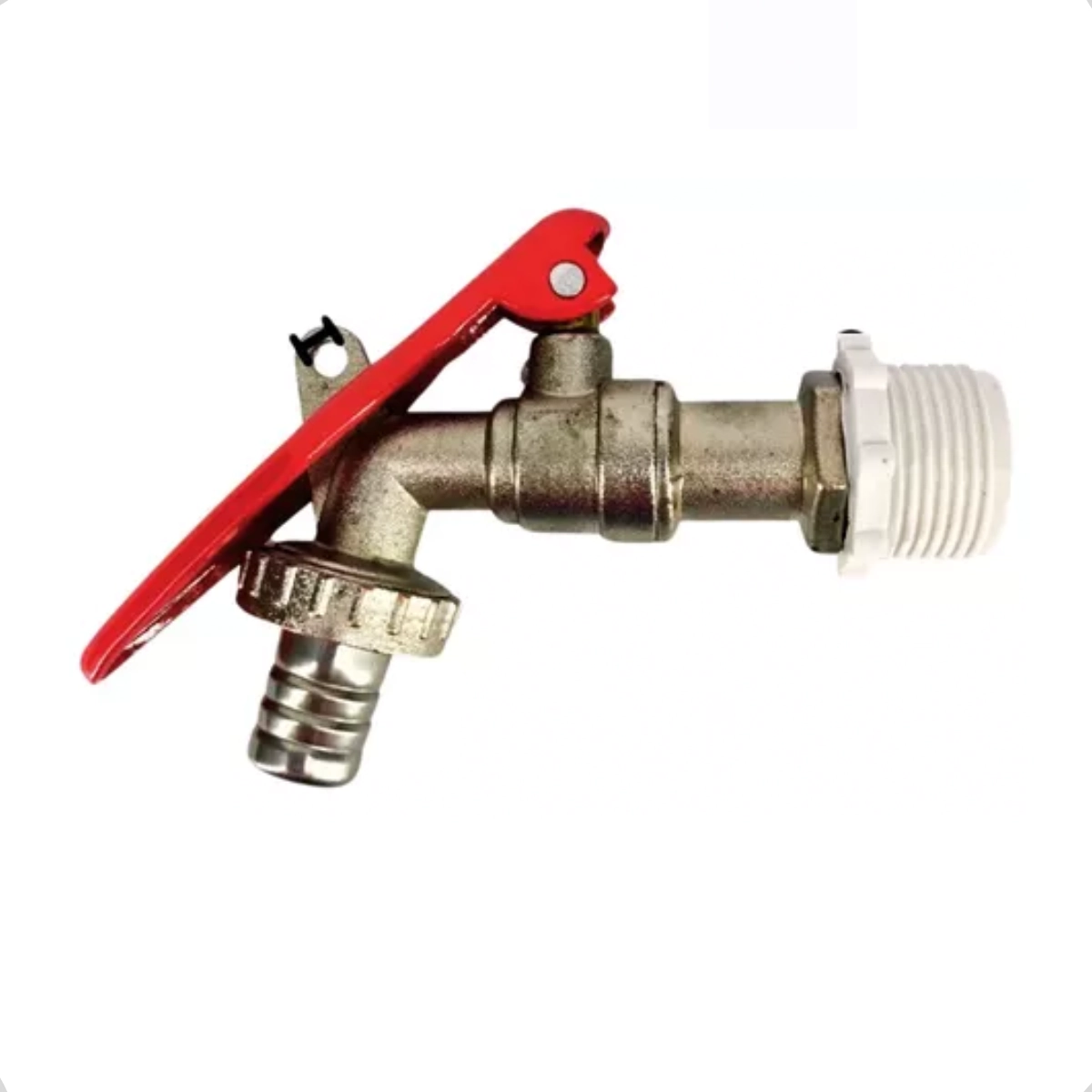 Torneira Esfera Com Cadeado Jardim Bico Tanque Metal Lavanderia Máquina