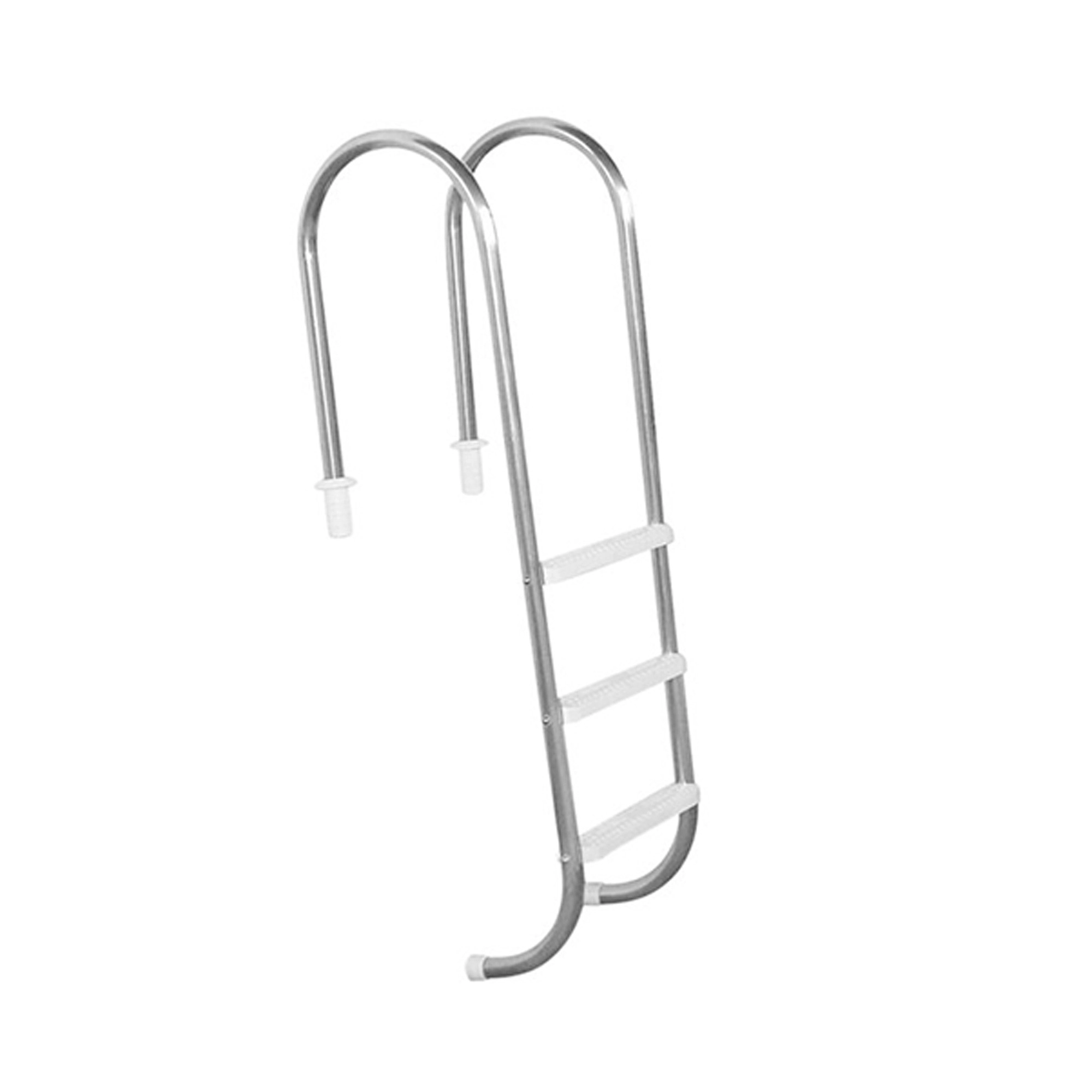 Escada Para Piscina Marinheiro 1 1/2" Em Aço Inox 3 Degraus Anatômicos Em Abs - Sodramar