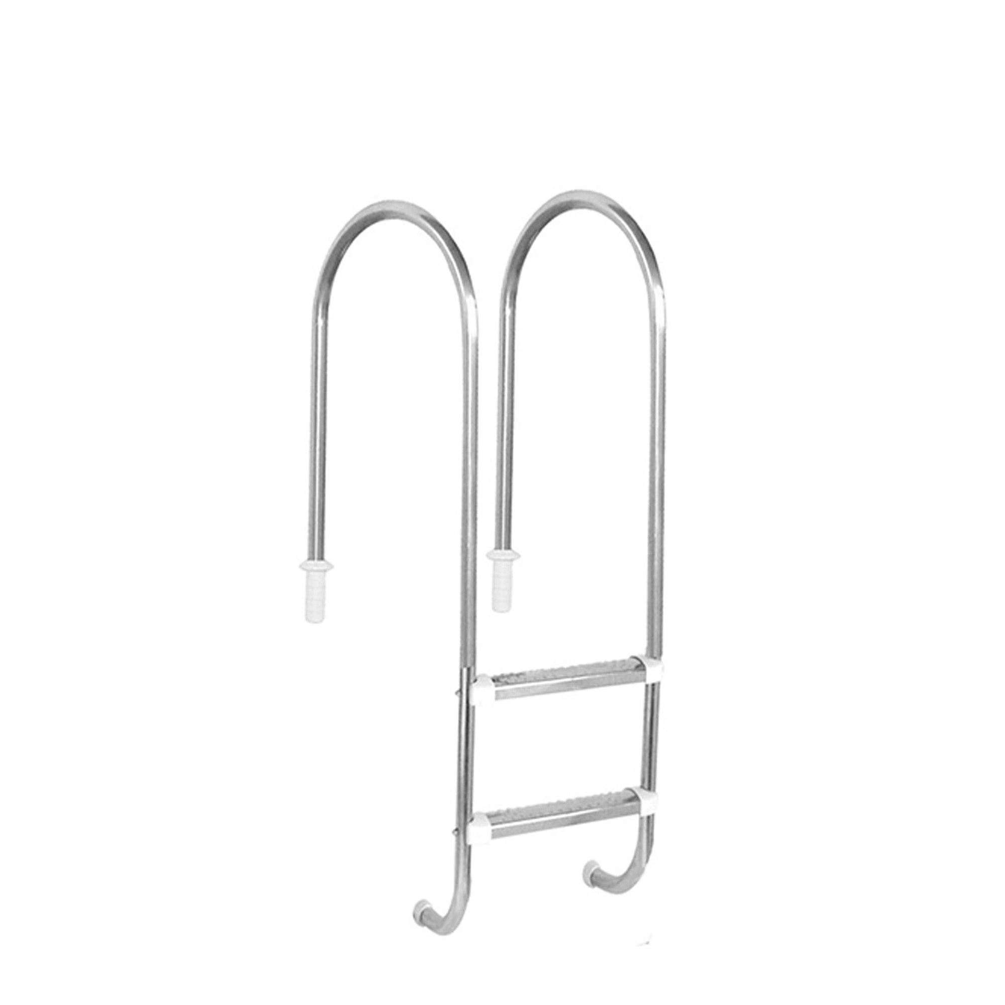Escada Para Piscina Marinheiro 1 1/2" Em Aço Inox 2 Degraus Anatômicos Em Inox - Sodramar