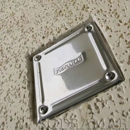 Caixa De Passagem Quadrada Tampa Inox Sodramar