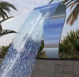 Cascata Para Piscina Em Aço Inox Canyon - Sodramar