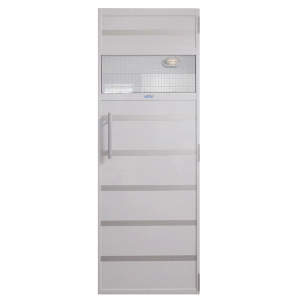Porta De Alumínio Branco Com Contramarco 0,70x1,99 M Para Sauna A Vapor - Sodramar