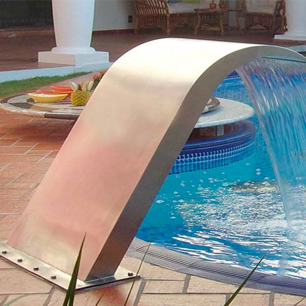 Cascata Para Piscina Em Aço Inox Iguaçu Jr - Sodramar