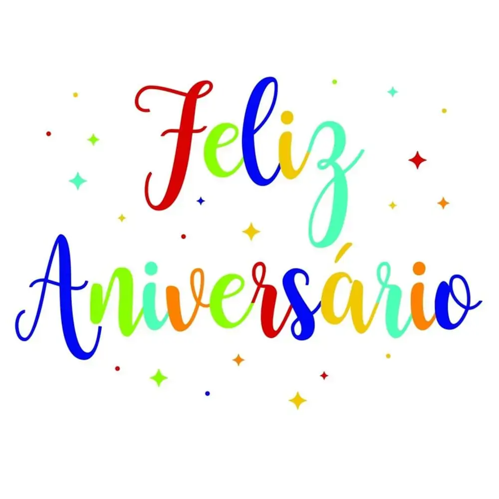 Lettering P/balao Feliz Aniversario P Un