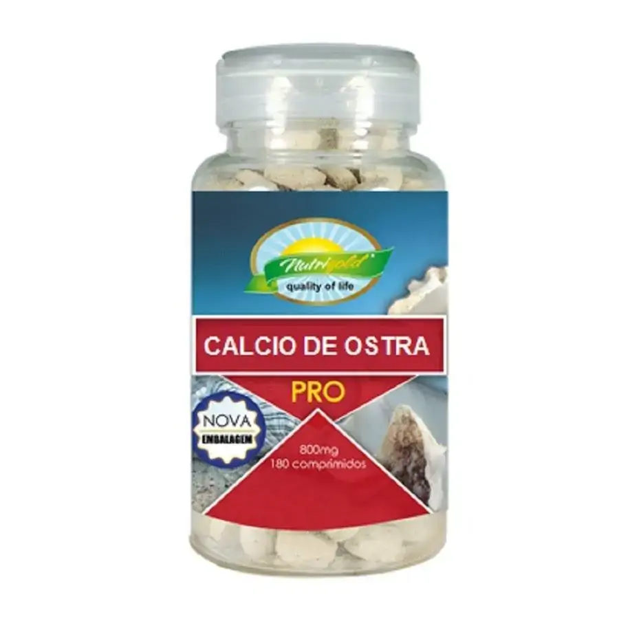 Cálcio De Ostra Pro 180 Cápsulas 800mg Nutrigold