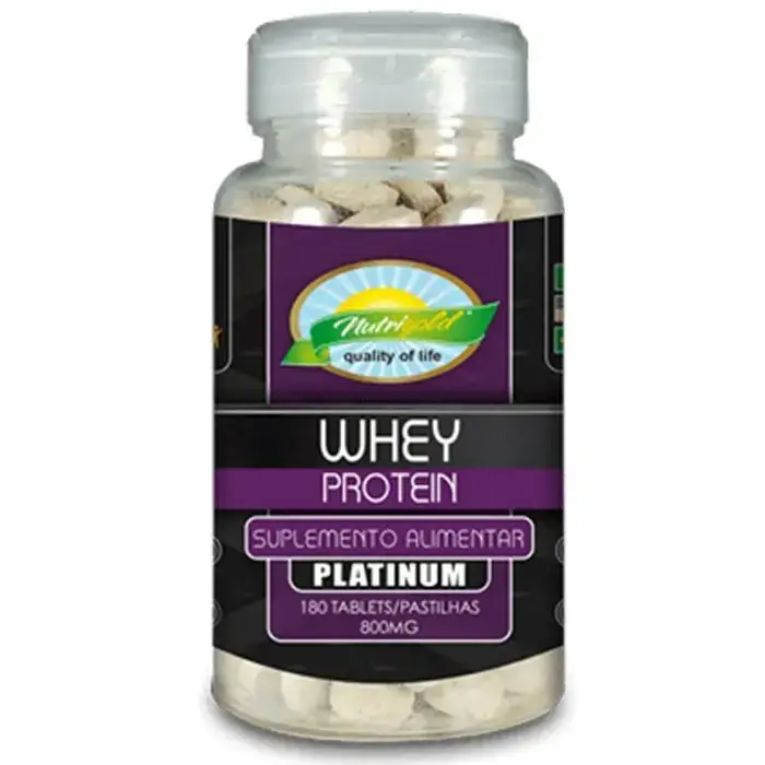 Whey Protein Platinum 800mg 180 Cápsulas Nutrigold