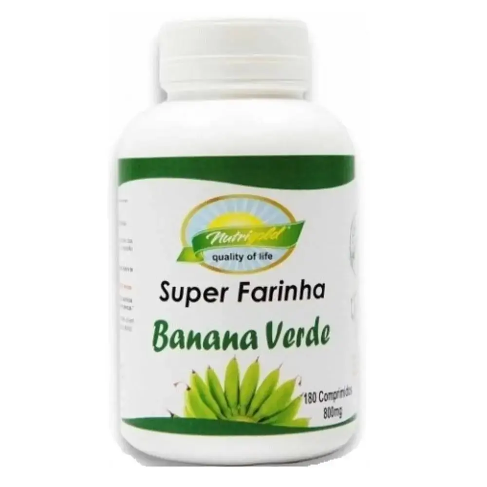 Super Farinha De Banana Verde 800mg 180 Cápsulas Nutrigold