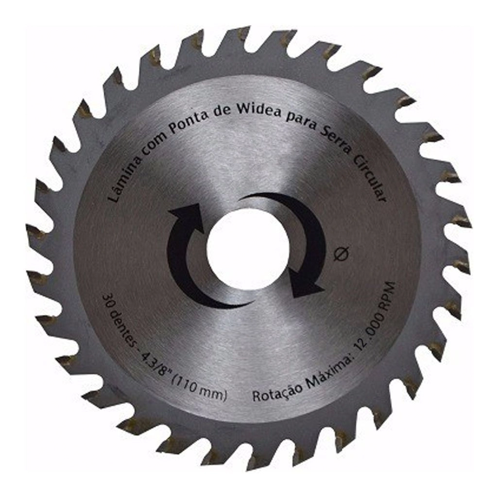 Kit 10 Discos De Serra Circular Com 30 Dentes 110mm