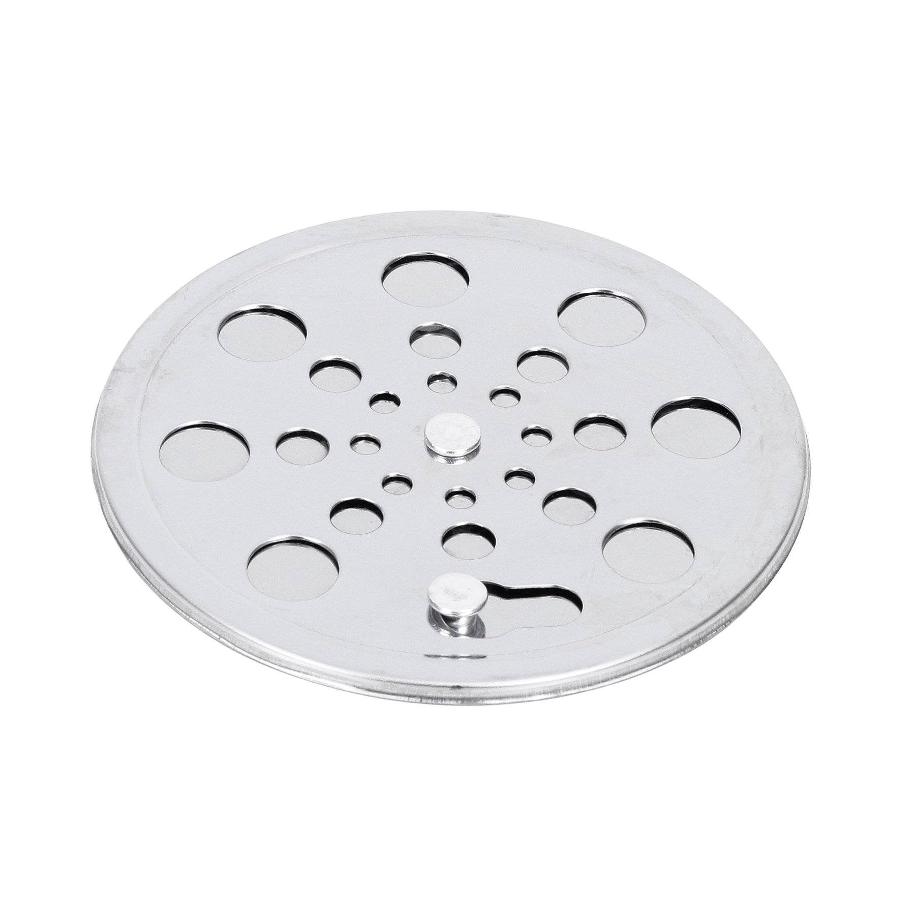 Grelha para Ralo de Banheiro 10x10cm Anti-Inseto e Anti Odor Aço Inox Cromado Redondo Equation