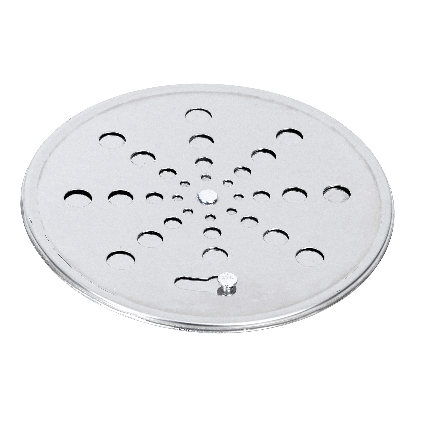 Grelha para Ralo de Banheiro 15x15cm Anti-Inseto e Anti Odor Aço Inox Cromado Redondo Equation
