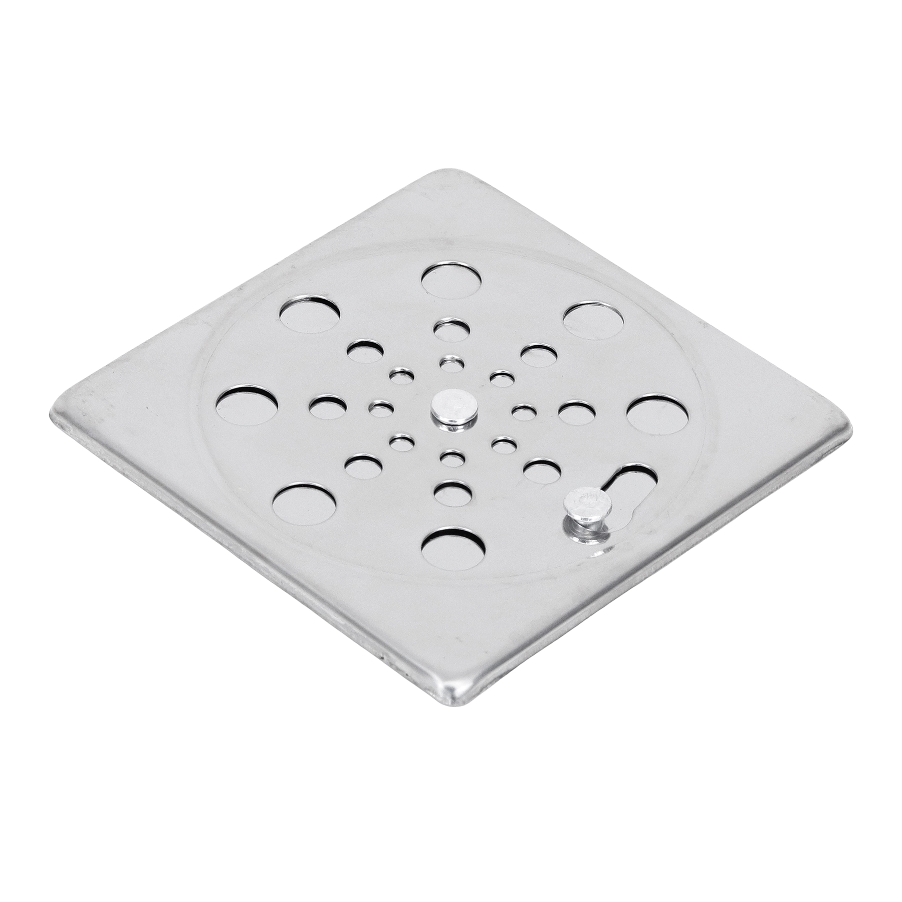 Grelha para Ralo de Banheiro 10x15cm Aço Inox Cromado Quadrado Equation