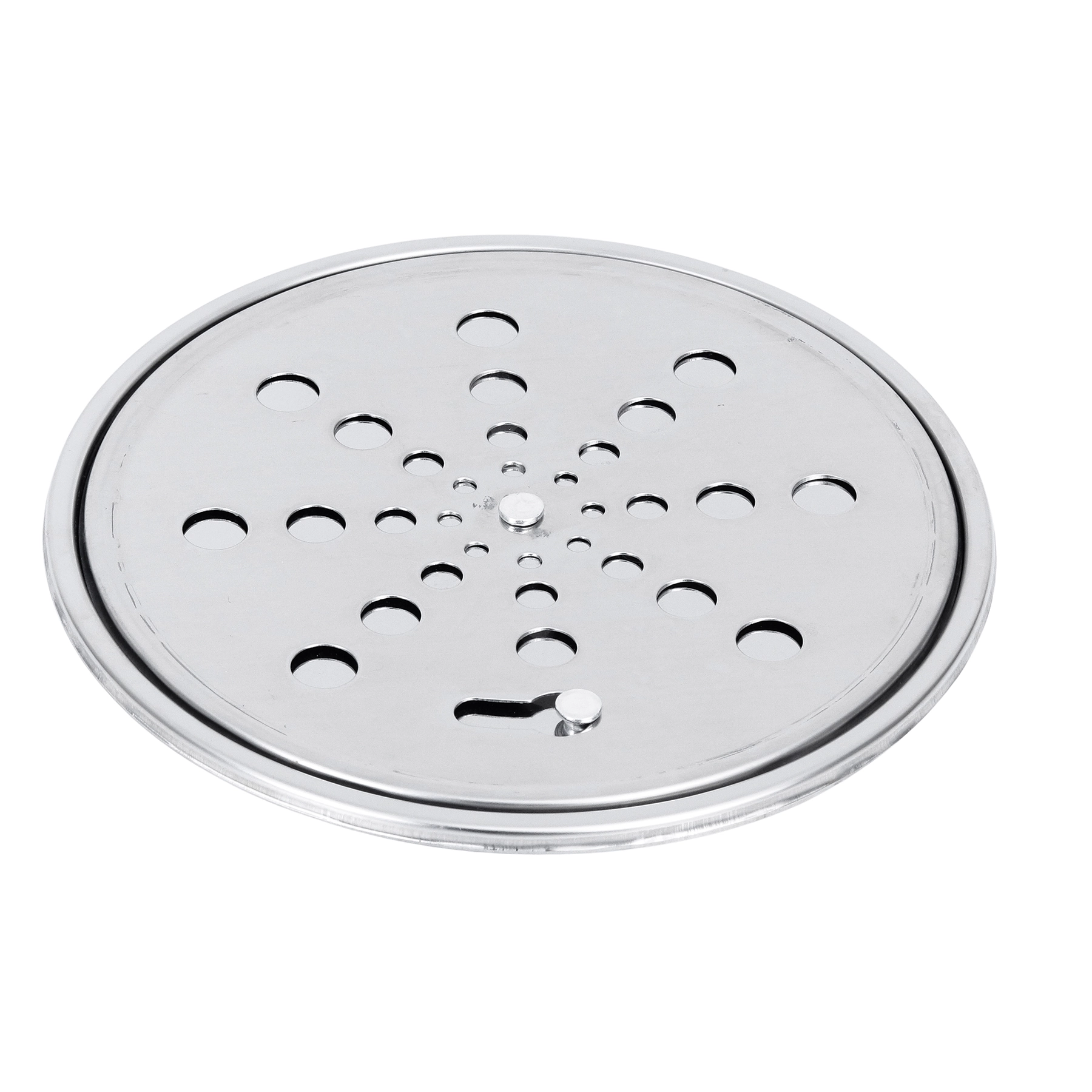 Ralo Simples de Banheiro 15x10cm Aço Inox Cromado Redondo Equation