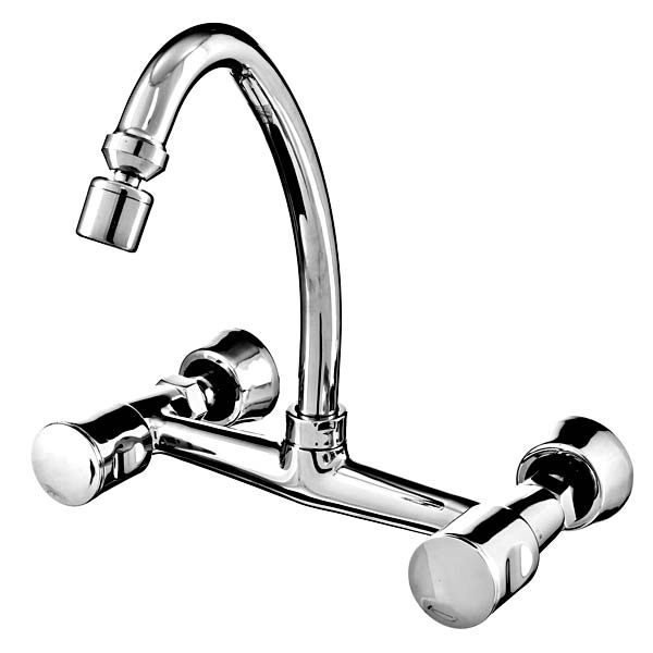 Torneira Misturador para Parede de Cozinha Bica Alta Cromada Fit Romar