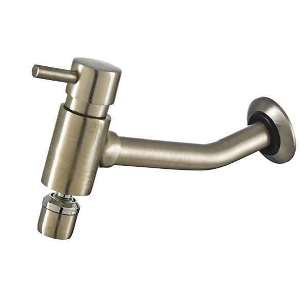 Torneira para Parede de Cozinha Bica Reta Bello Escovada Romar