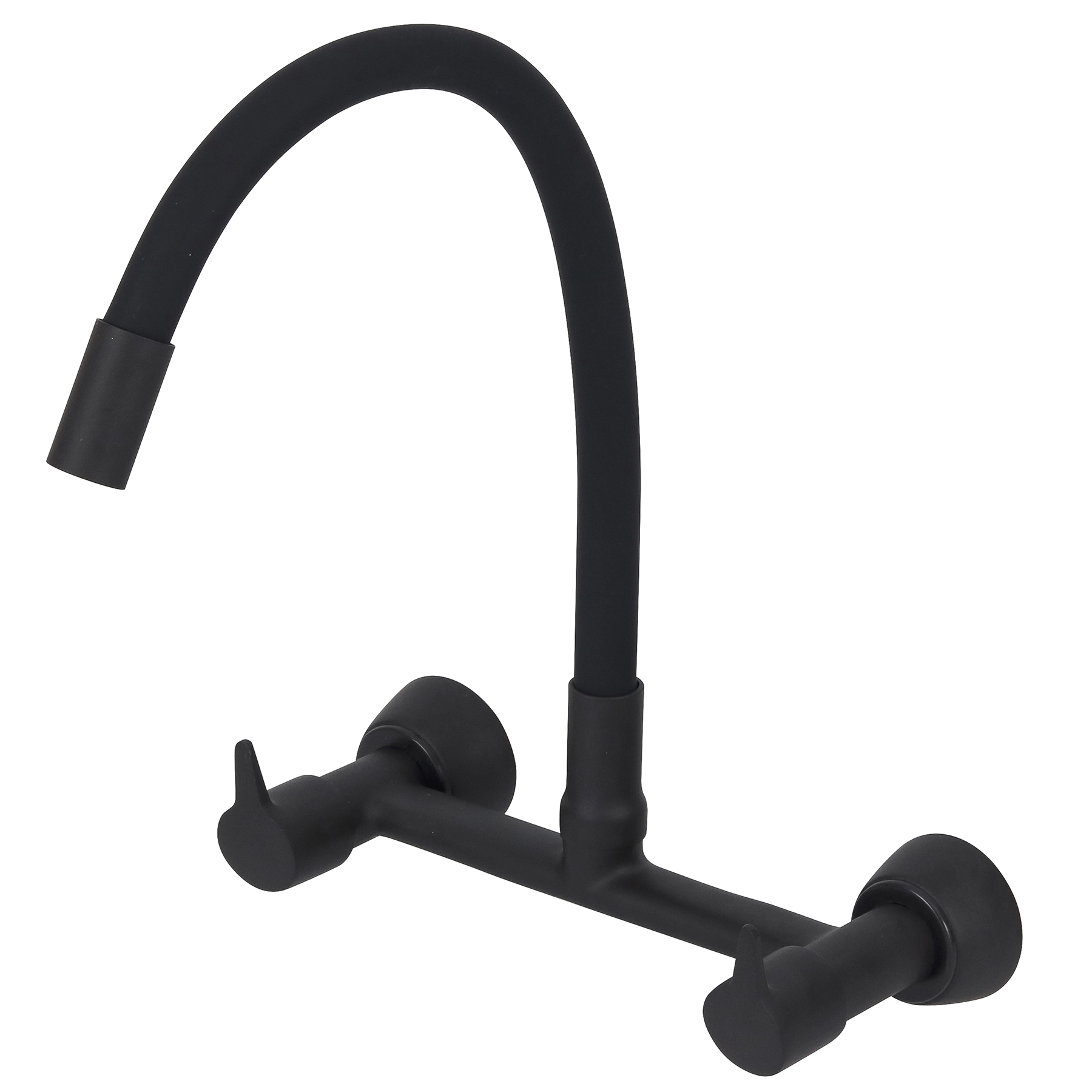 Torneira Misturador para Parede de Cozinha Bica Alta Preto Fosco Easy All Black Romar