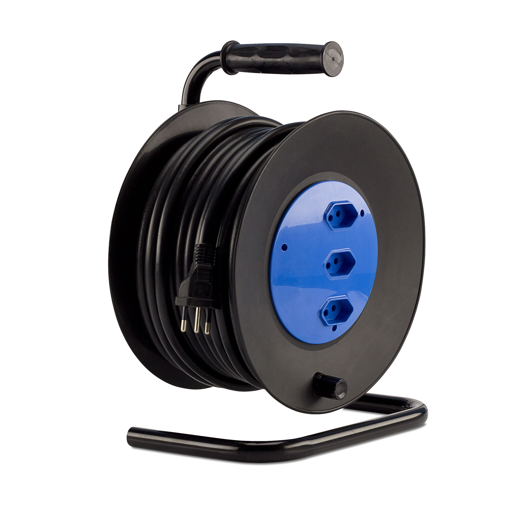 Extensão Elétrica Carretel 3 Tomadas Bivolt 20A 20 Metros Force Line