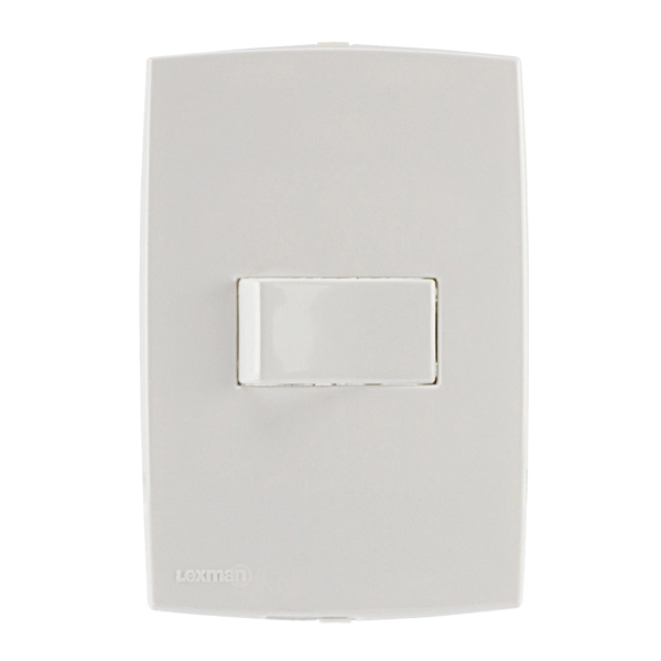 Conjunto de Interruptor Simples 10A Branco Lille Lexman