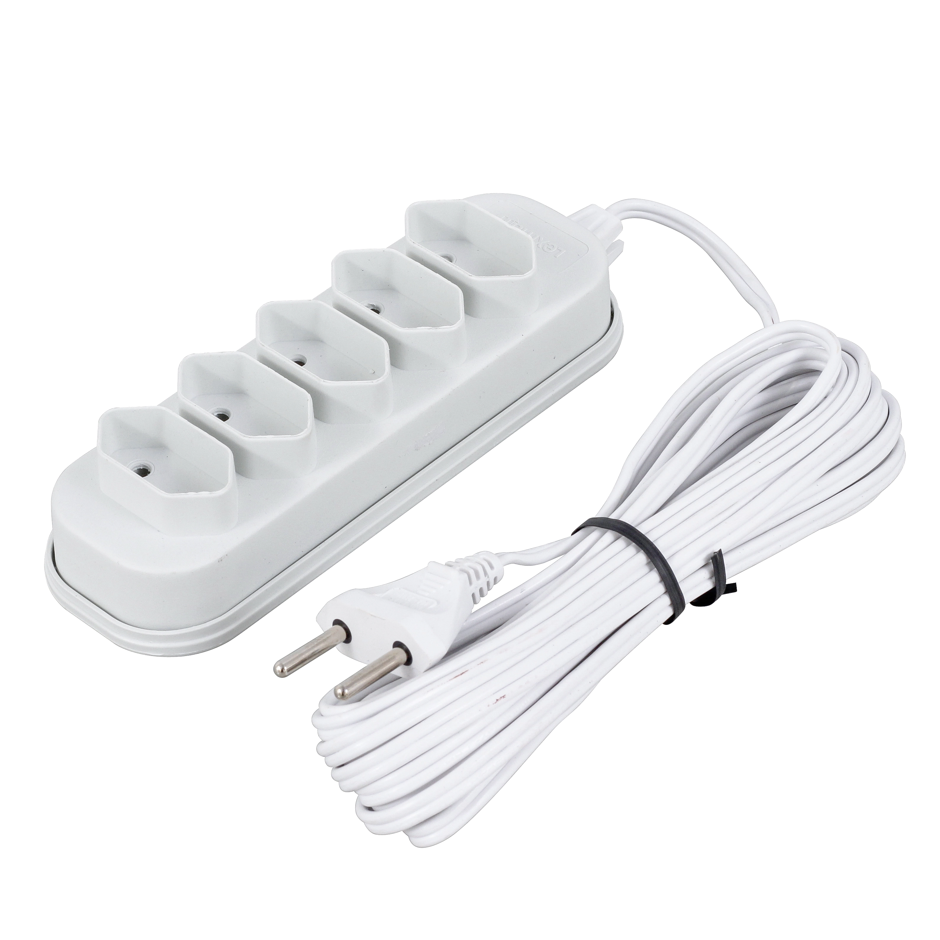 Extensão Elétrica 5 Metros 5 Tomadas 10A Branco Lexman