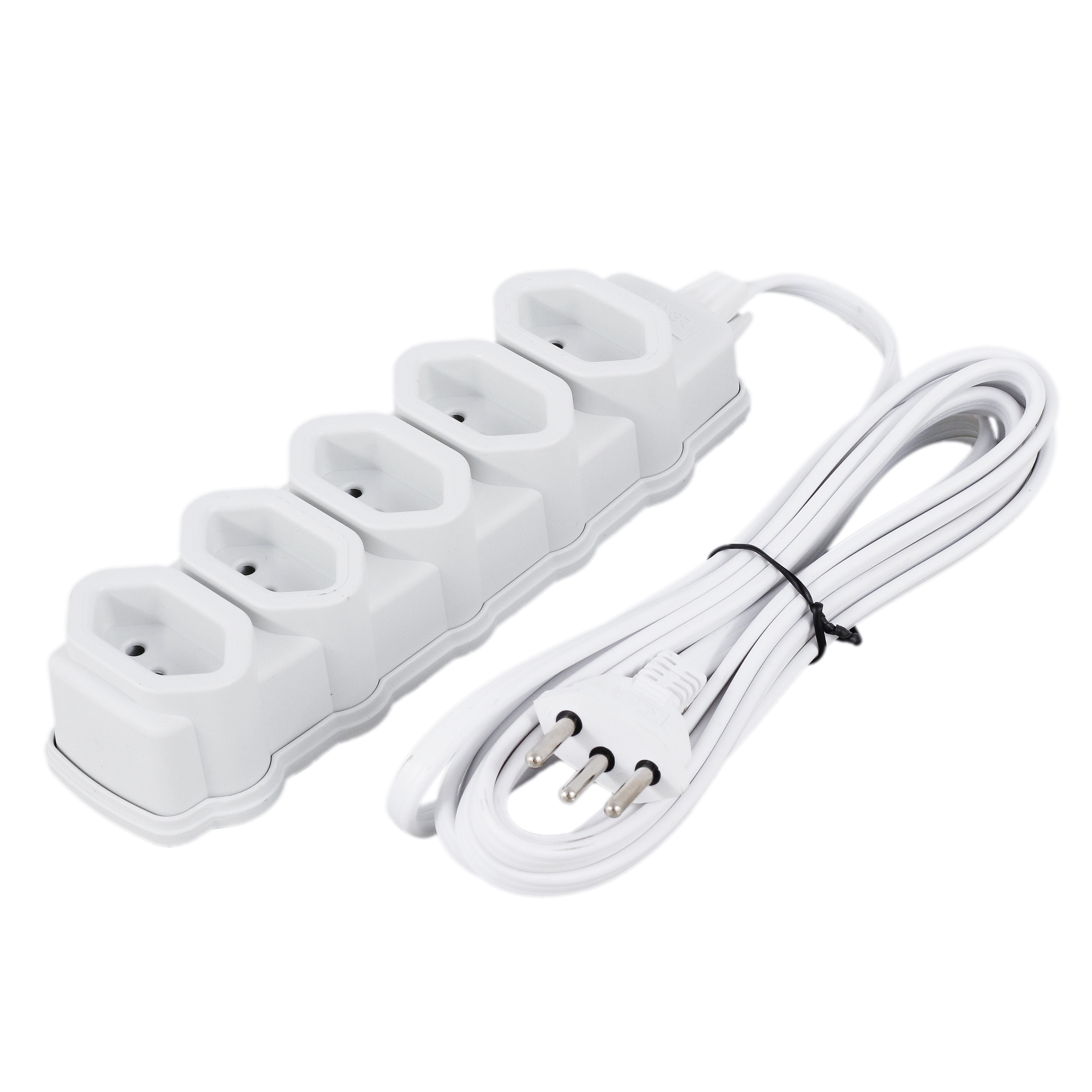 Extensão Elétrica 3 Metros 5 Tomadas 10A Branco Lexman