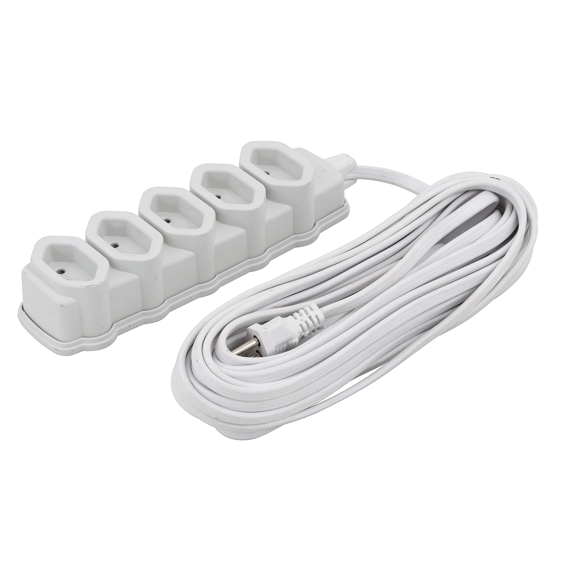 Extensão Elétrica 10 Metros 5 Tomadas 10A Branco Lexman