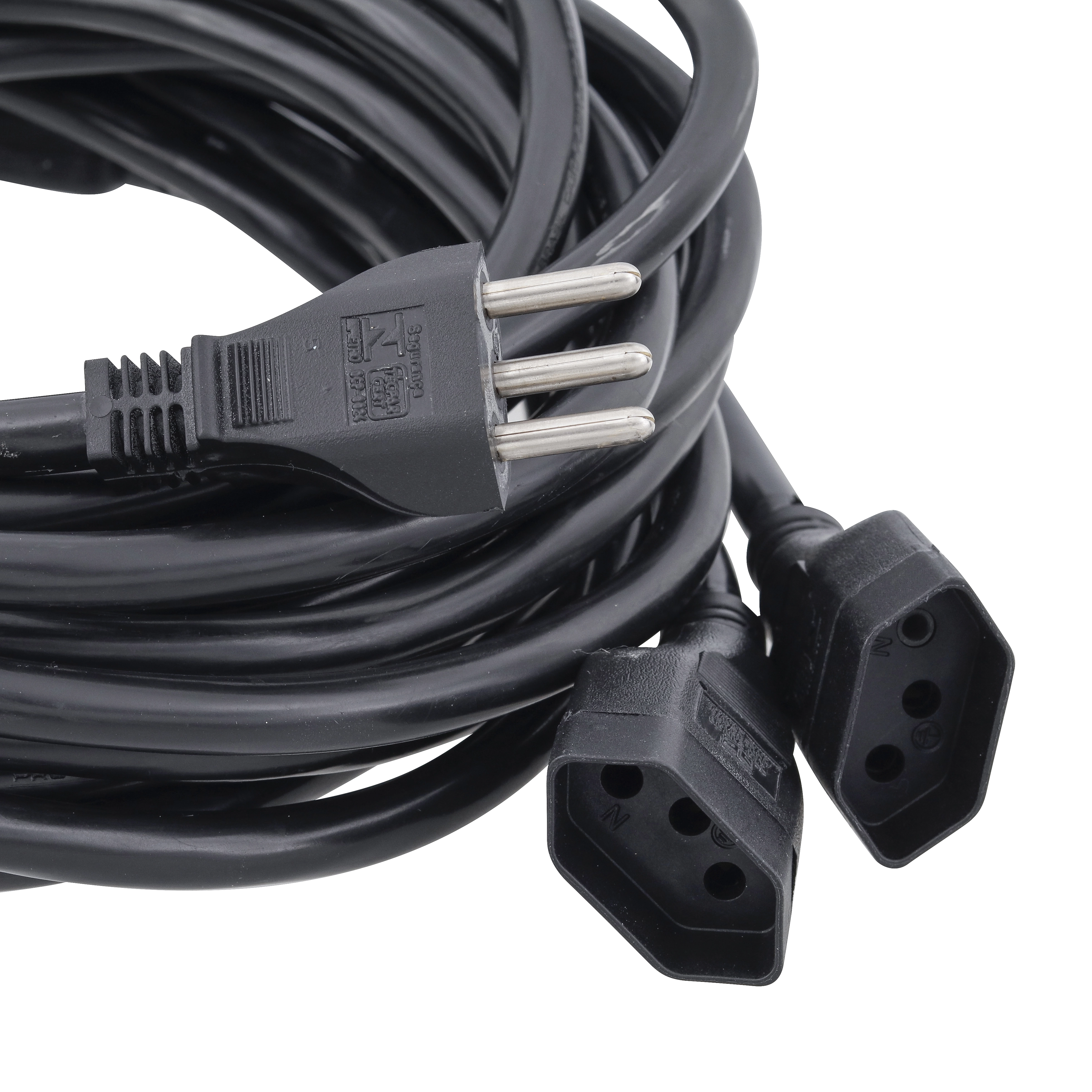Extensão Elétrica 2 Tomadas 10 Metros Preta Force Line