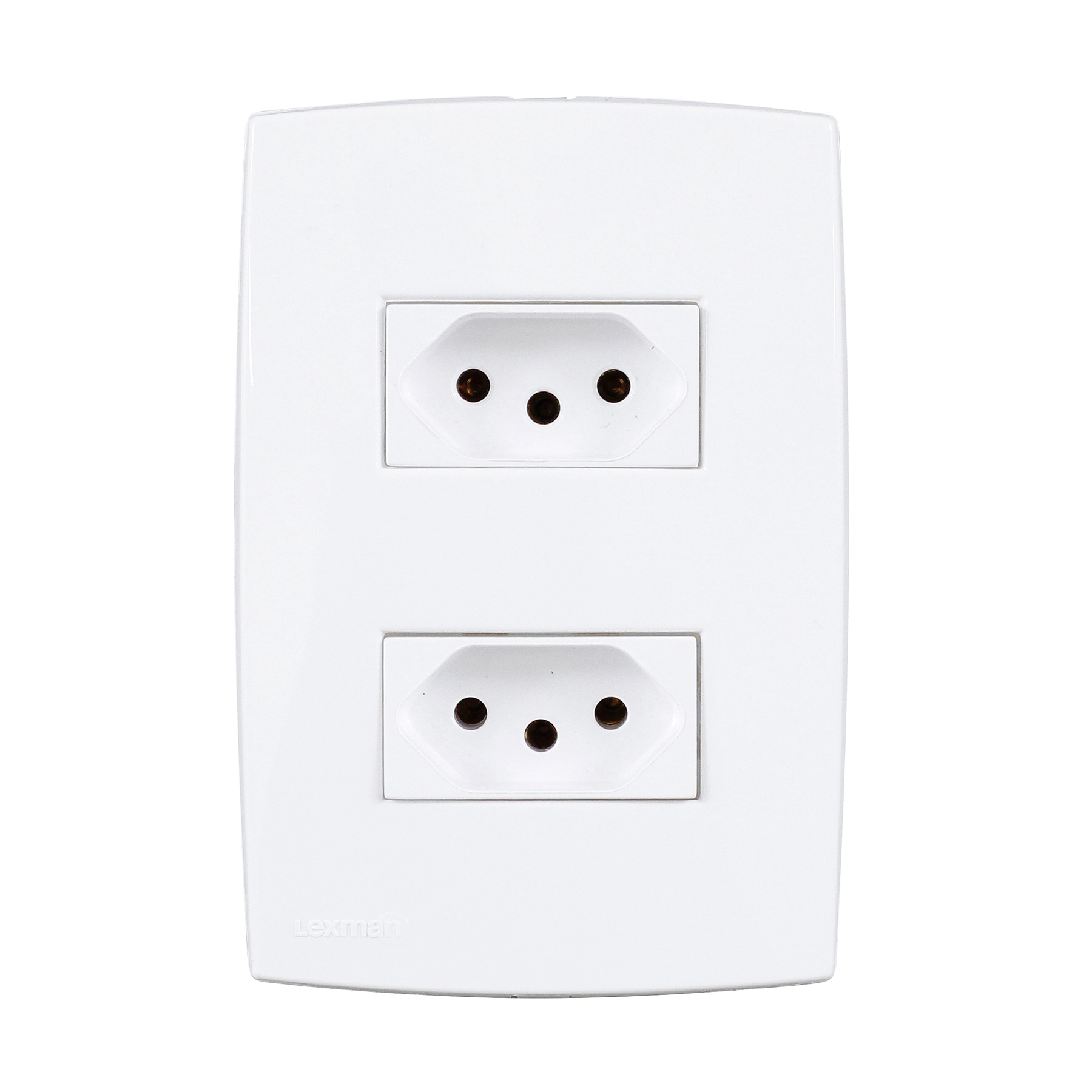 Conjunto de Tomada Energia Dupla 10A Branco Lille Lexman