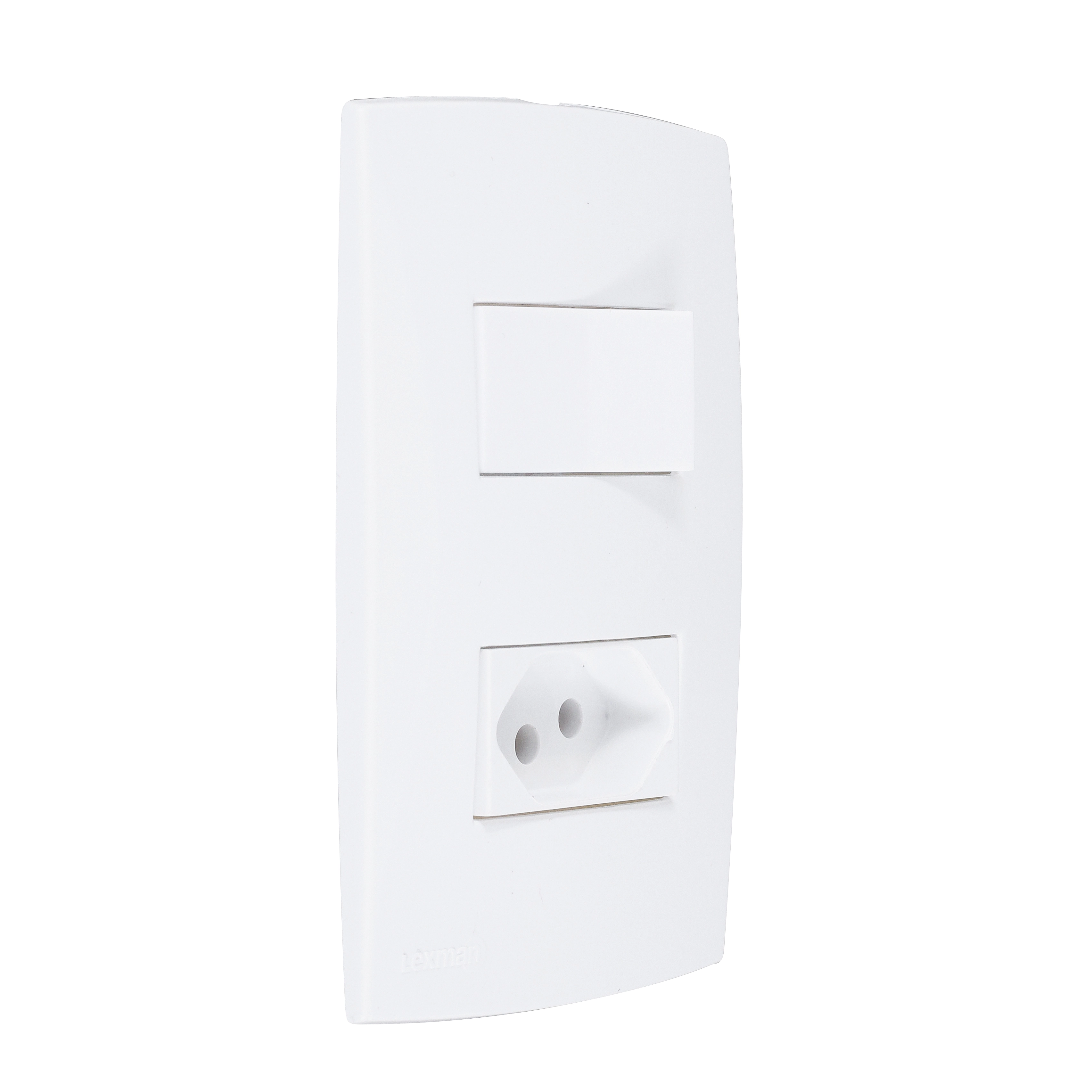 Conjunto de Interruptor Simples com Tomada 20A Branco Lille Lexman