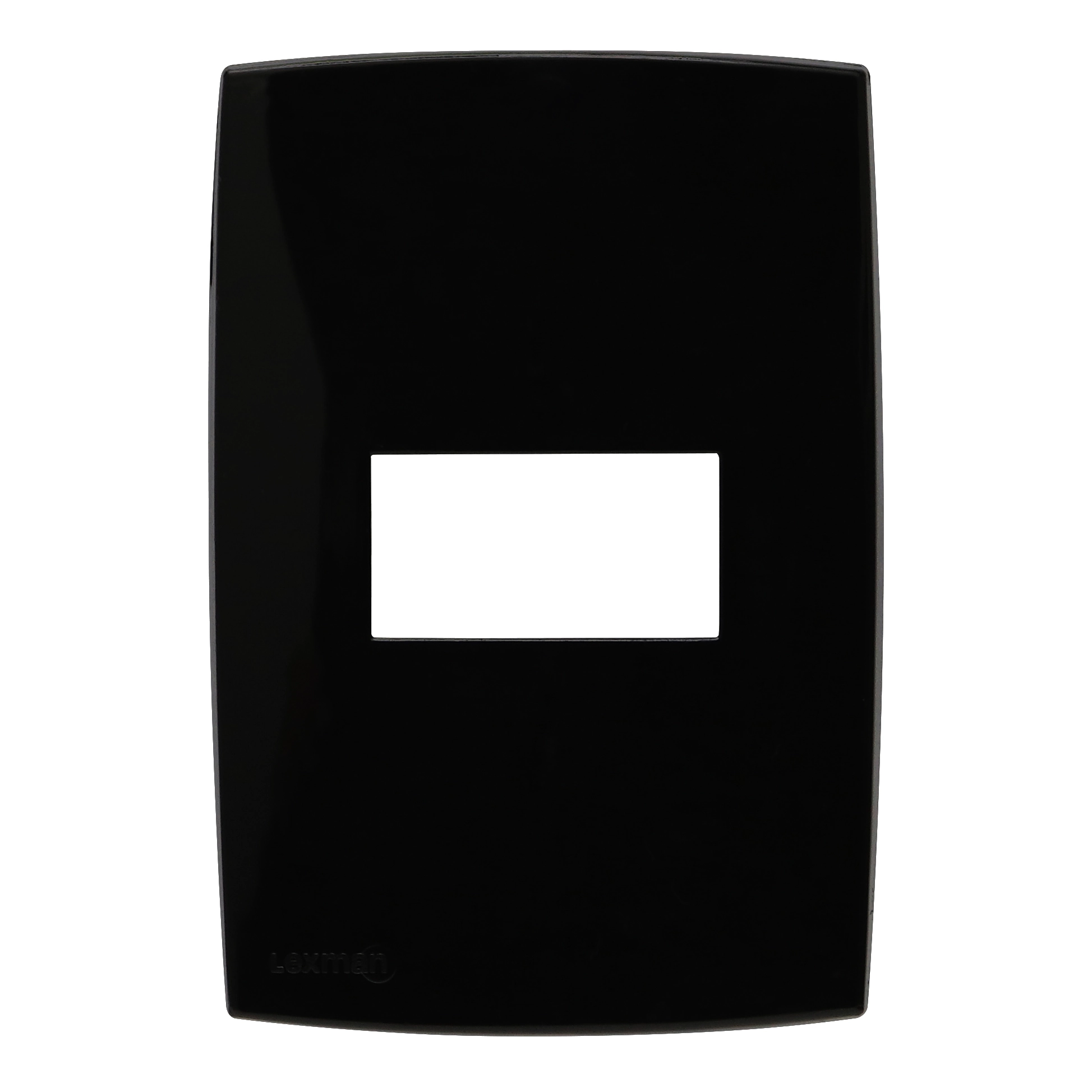 Placa com Suporte 4x2 1Módulo Preto Lille Color Lexman