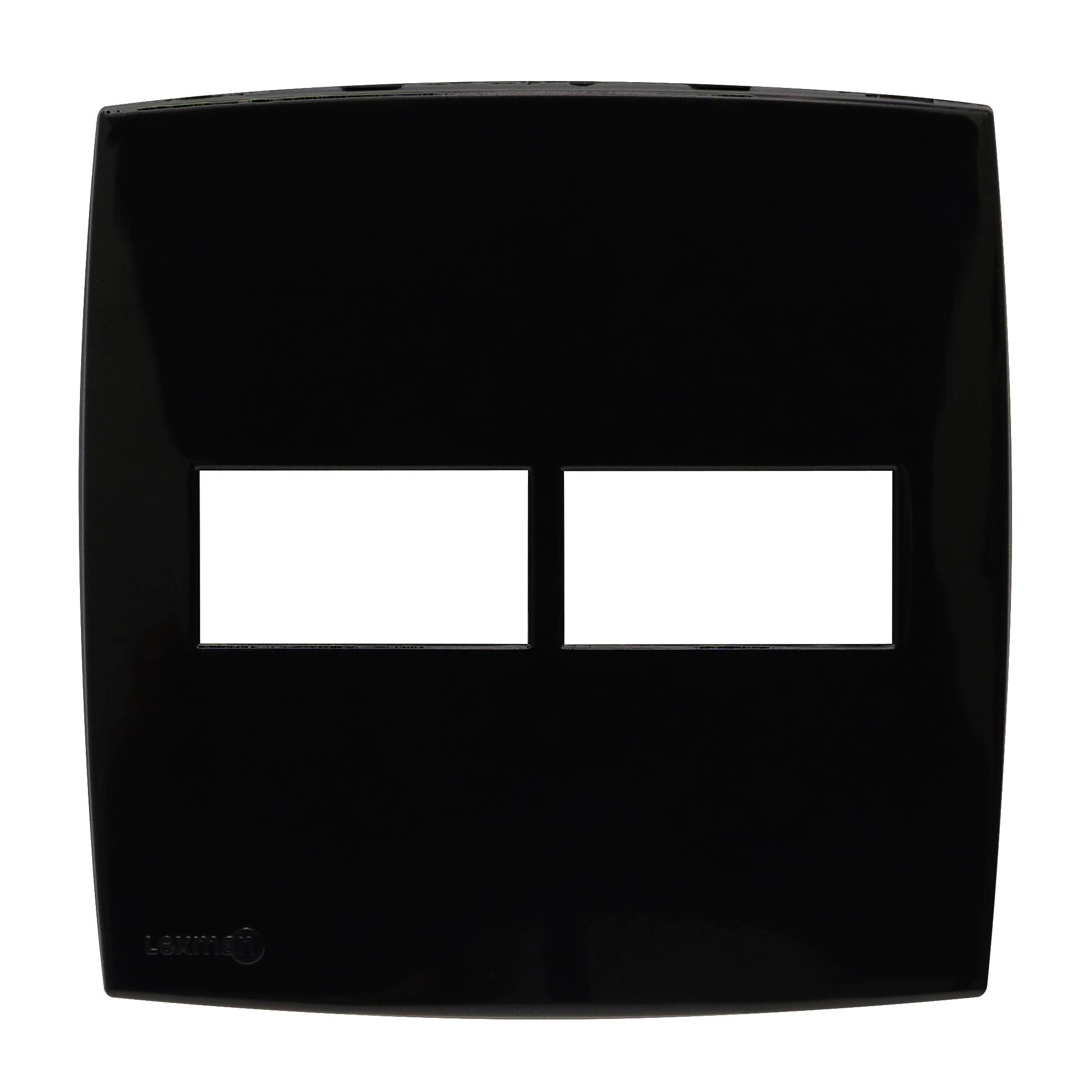Placa com Suporte 4x4 2Módulos Preto Lille Color Lexman