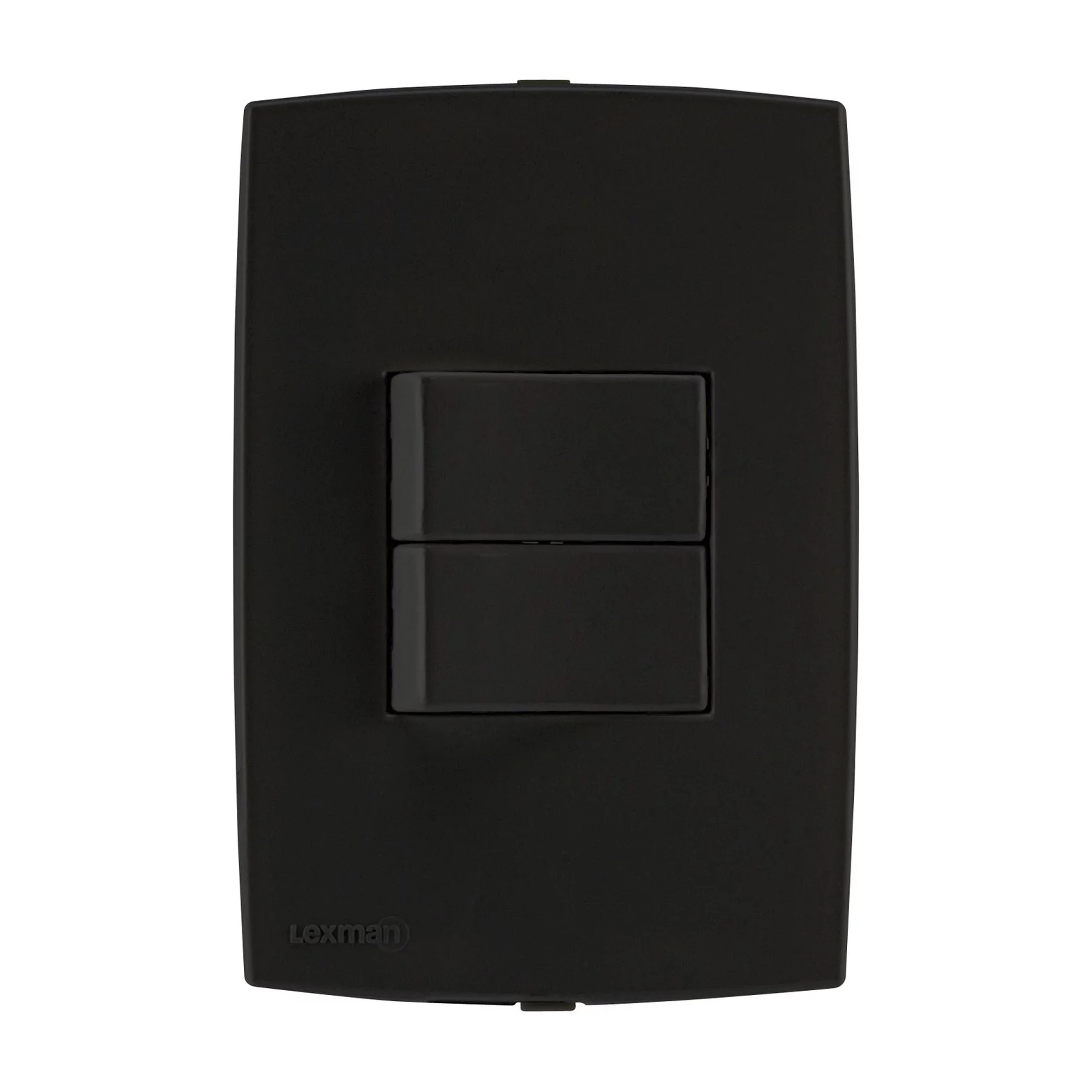 Conjunto Interruptor Simples Duplo 10A 220V Preto Lexman