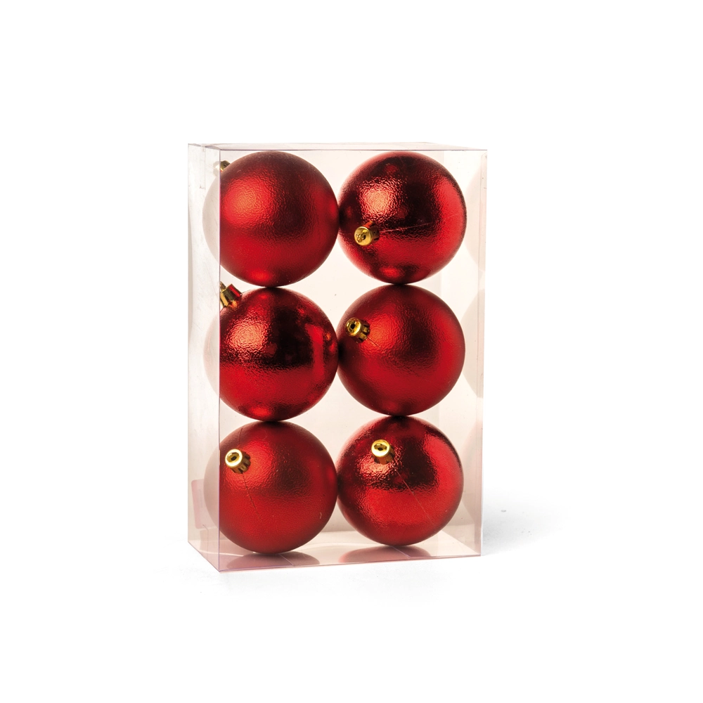 Bola Fosca E Brilhante Vrm 8cm C/6