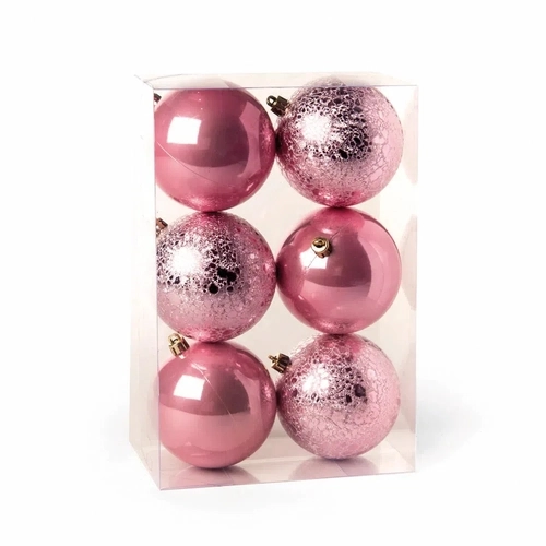 Bola Cromus Perolada E Craquelada Rsc 8cm Jg C/6pc