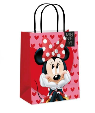 Sacola Papel Minnie Love P 21,5x15x8 Cromus