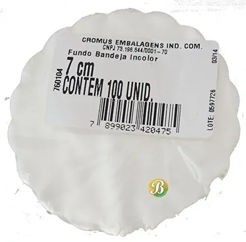 Tapetinho De Brigadeiro / Intermediate Plastic Liner For Candies 7 Cm, Transparent / Transparente