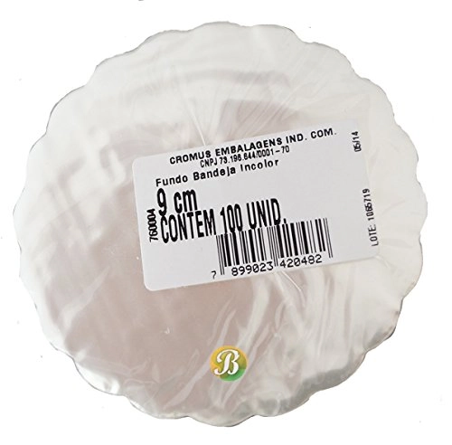 Tapetinho De Brigadeiro / Intermediate Plastic Liner For Candies 9 Cm, Transparent / Transparente