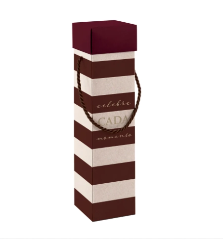 Caixa De Vinho C/alca 8x8x33 Cromus