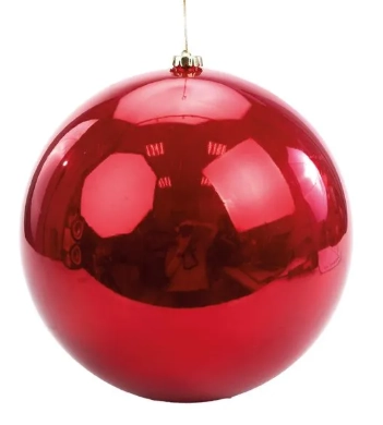 Bola Brilho 25 Cm Vermelho Cromus