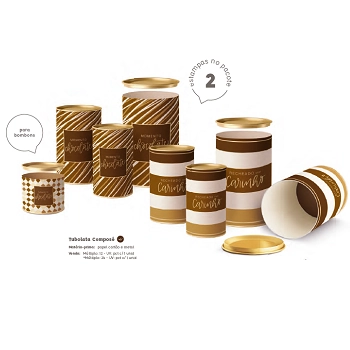 Lata P/ovo 250g Tons Chocolat.16,5x9 1un 1un