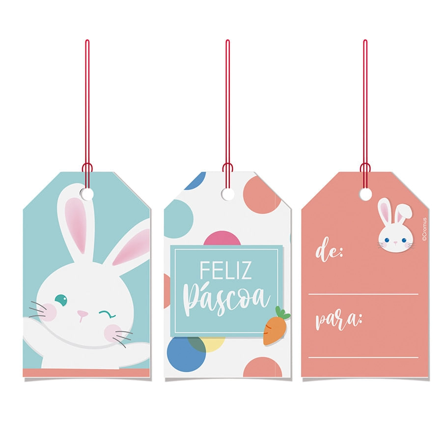 Tags Os Coelhinhos 5x8 12un 18000099 Cromus