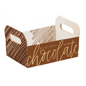 Caixote Cartao Tons Chocol 16x10,5x4,5 Pct C/10