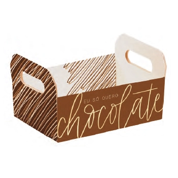Caixote Cartao Tons De Chocolate Md 22x15x8 13004672 Cromus