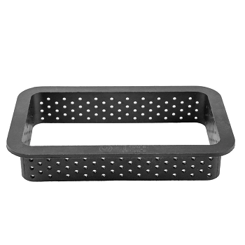 Aro Nylon Micro Perfurado Ret Preto 9,5x5,5x2cm