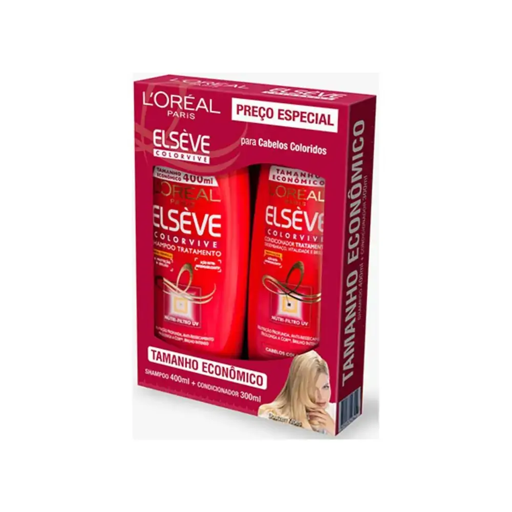 Kit Elseve Shampoo Econ Condicionador 300ml Colorvi