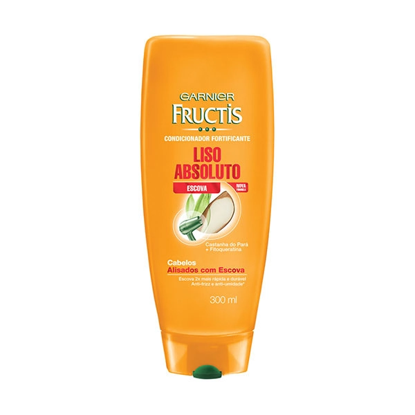 Condicionador Garnier Fructis Fortificante Liso Absoluto Escova