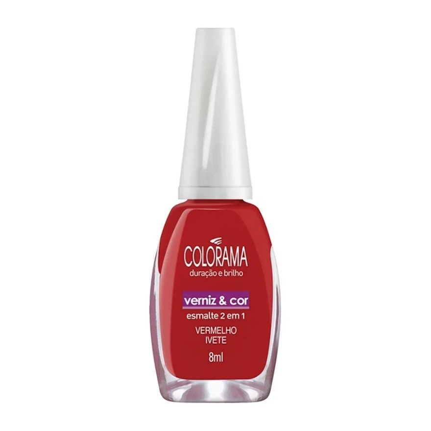 Esmalte Cremoso Vermelho Ivete 8ml Colorama